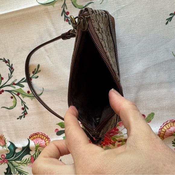 Coach Brown Signature Women's Wristlet - Picture 4 of 6